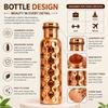 Nirmal Ganga Diamond Design Copper Bottle 1L – Pack of 1