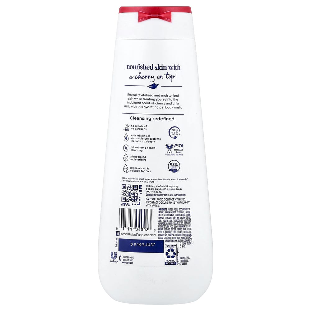 IHerb Dove Sprchový gel Třešeň a Chia mléko 591ml (20 fl oz)