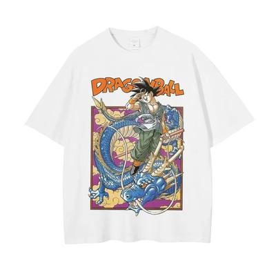 2026 neues Dragon Ball Goku HerrenDamen Sommer Print T-Shirt Harajuku Retro Kurzarm Lockerer Schnitt Bequemes Freizeitshirt