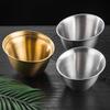 3Pcs Oblique Lettuce Bowl Stainless Steel Soup Serving Basin Multifunctional Meal Prep Bowl  Snack