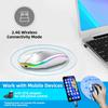 2.4G Bluetooth Mouse RGB Wireless Charging Mouse Luminous Ultra-Thin Silent Mute Mice USB Mause