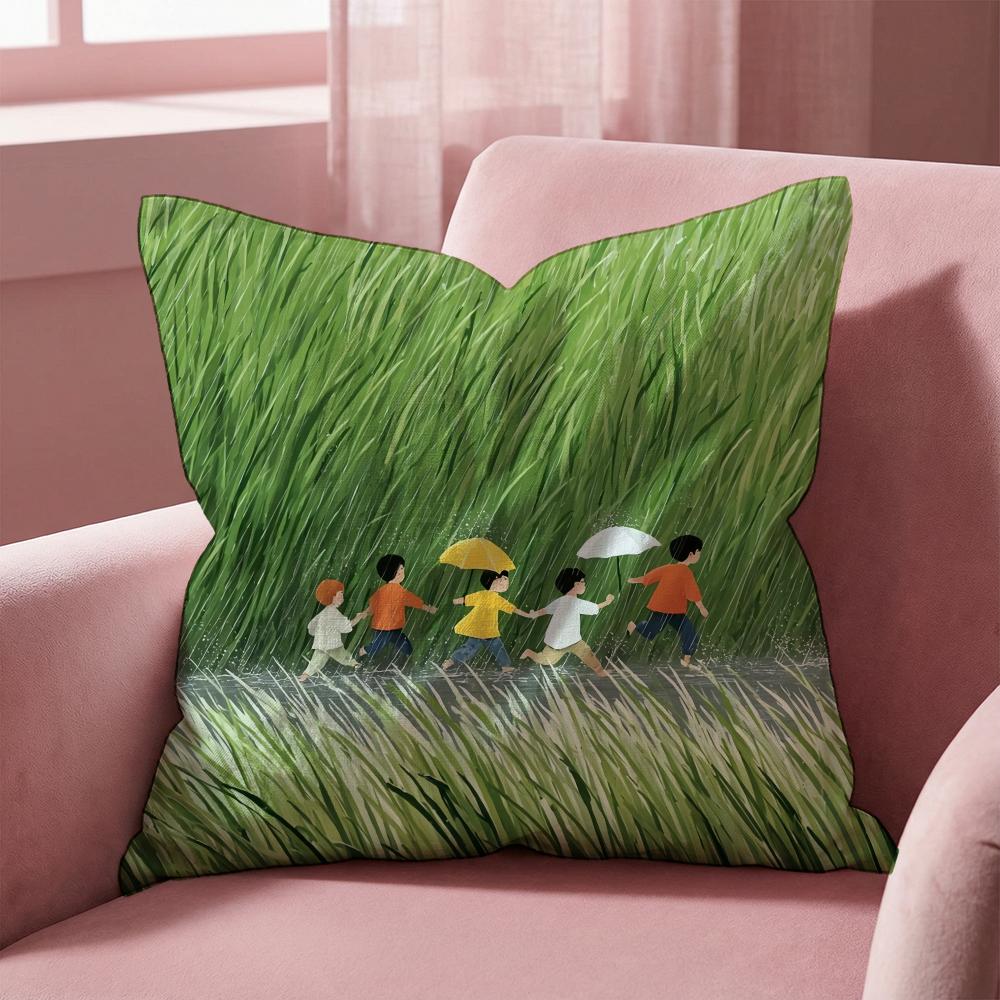 Childhood memories Cushion Cover Multi-Scene Pillow Cover for Home & Car - Reversible, Soft & Durable for Daily Use