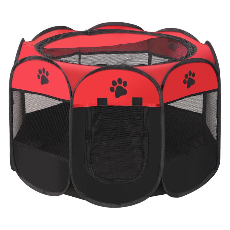 Octagonal Foldable Scratch-Resistant Pet Fence and Tent for Dogs and Cats