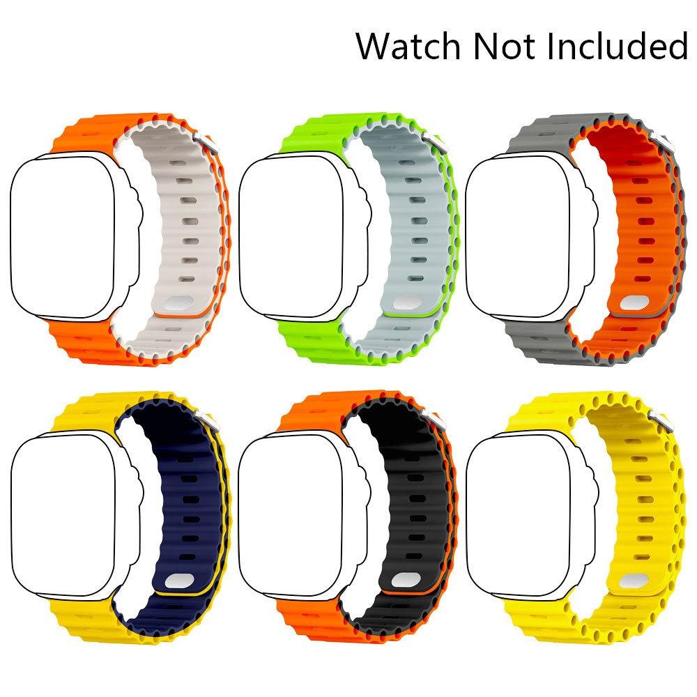 Ozean-Silikonarmband für Apple Watch Ultra 3/2 49mm Serie 11/10 46mm 42mm 9 8 7 45mm 41mm Armband iWatch 6 5 SE 44 40mm Armband