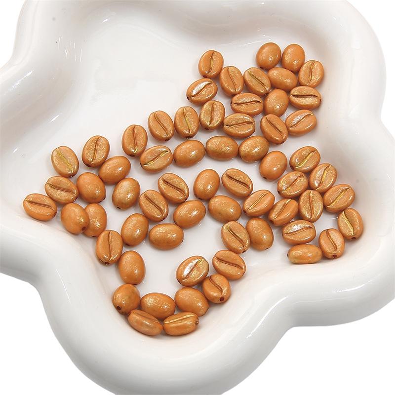 Handgemachtes Armband Perlen 8x10mm Acryl Kaffeebohnen Lose Perlen Handgemachtes DIY Zubehör Perlen Armband Schnüre Trennperlen