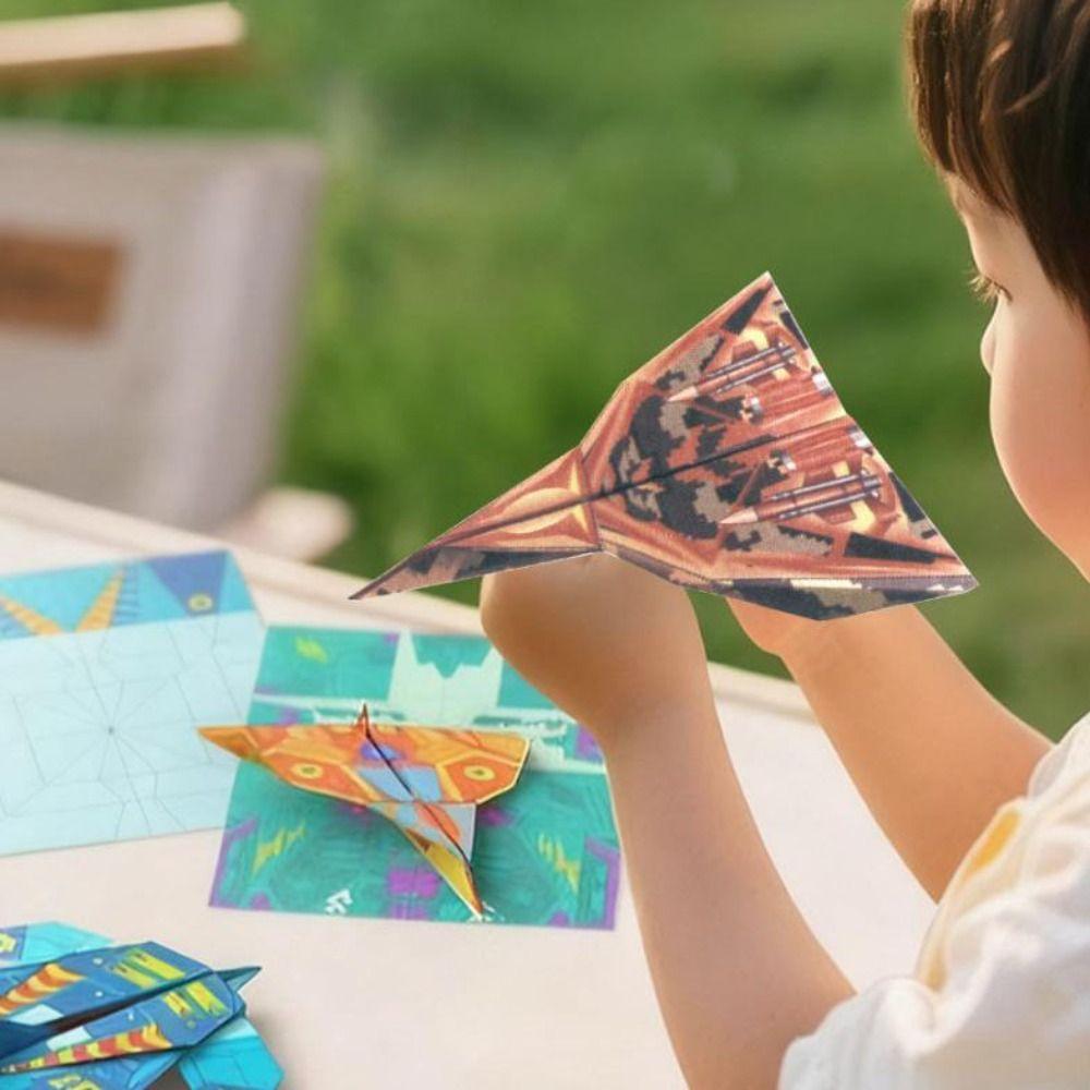 Montessori Handmade Airplane Origami Versatile Paper Aircraft Toy Kids Toddlers Children