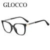 Fashion Women Square Reading Glasses Luxury Big Frame Anti Blue Light Computer Glasses Vintage Black Men Prescription Eyeglasses