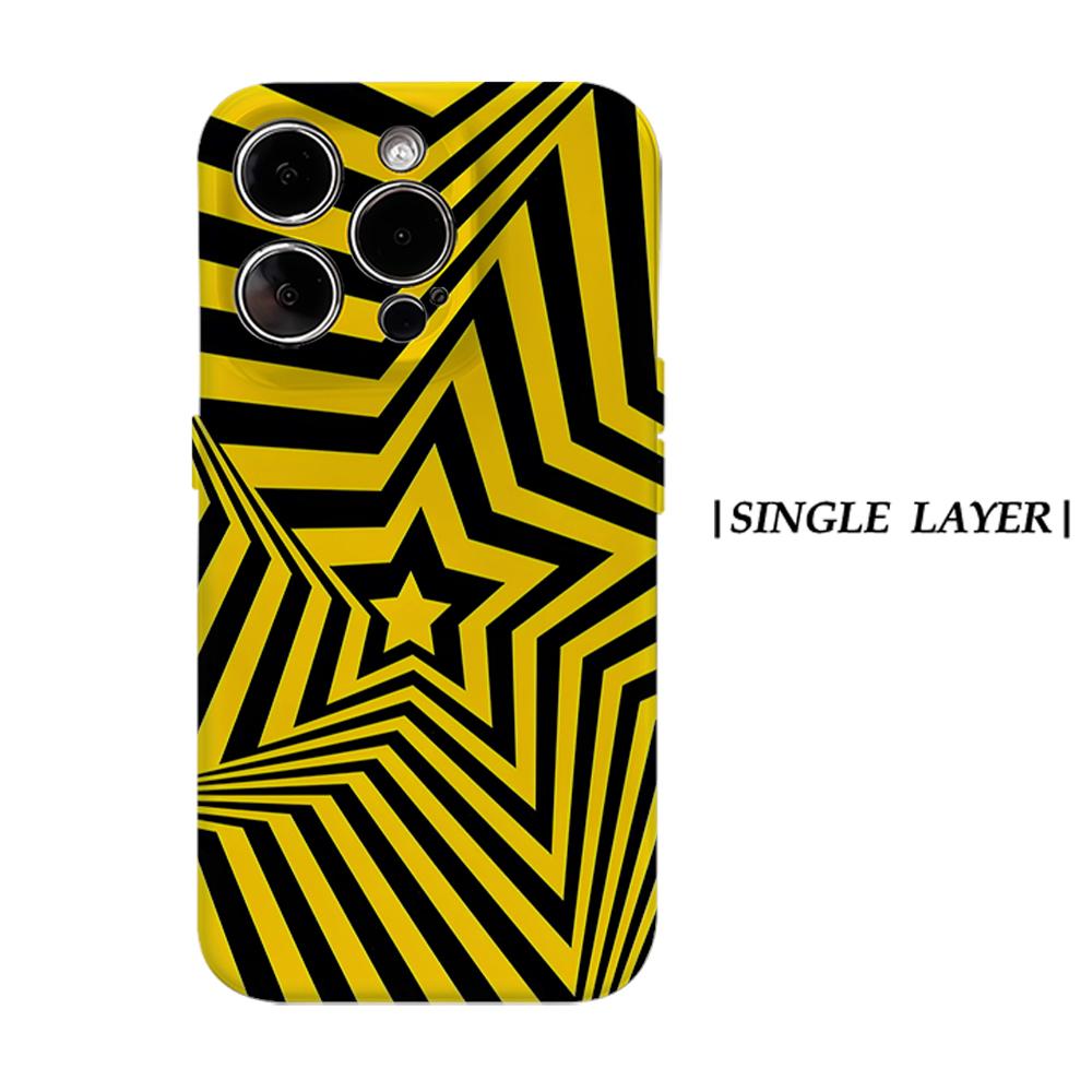 

Optical Star Illusion Phone Case for IPhone 17AIR 16E 16 15 14 13 12 11 17 Pro Max Plus Double-layer Back Cover IPHONE17PROMAX