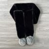 Soft Plush Pom Pom Scarf Faux Fur Neck Warmer New Plush Scarf  Women