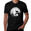 Schipperke Dog And Moon Halloween Funny Costume Schipperke Dog Lover T-Shirt Man T Shirts Cotton T-Shirt