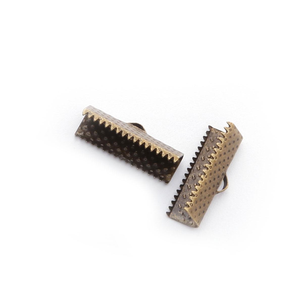 

100/200 шт., текстурированные заглушки, обжимные бусины, шнур, плоская крышка, застежки, зажим, складной зажим, подходит для ювелирных изделий, ожерелья, разъемы, фурнитура «сделай сам» 8×20mm 100pcs