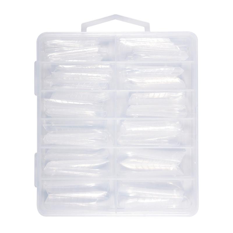 Dual Forms Nails Mold 120Pcs False Tips Quick Building Uv Gel Acrylic Nail Mold Full Cover Nail System Shaping Extension Top