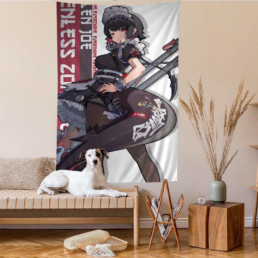 Zenless Zone Zero Colorful Tapestry Wall Hanging Hanging Tarot Hippie Wall Rugs Dorm Wall Art Decor