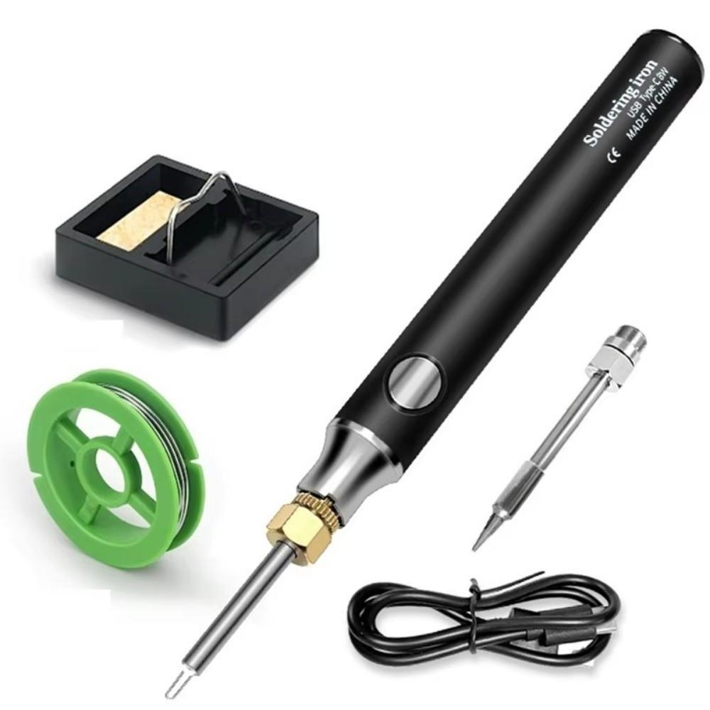 Dual-Use Function Electric  Iron Solder Cordless Burning Wire Pen USB Soldering Iron  Carving Work
