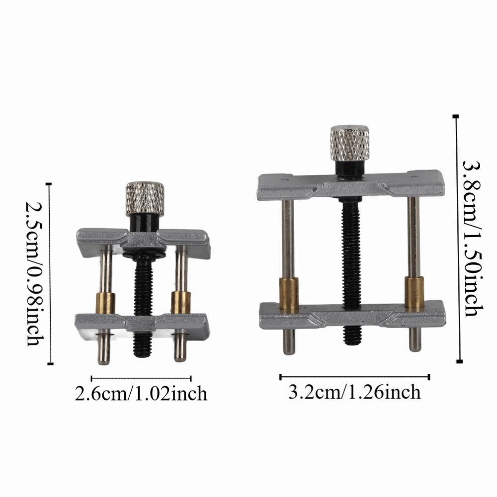 2Pcs Solid Steel Watch Movement Holder Alloy Fixed Base Opening Holder Case Clamp  Watch Disassemble