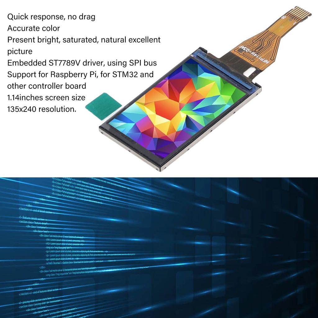 2 Stück IPS Displaymodul 135x240 Auflösung SPI-Schnittstelle ST7789V Treiber in Zeilentyp 1,14 Zoll