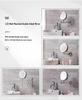 Double-Sided LED Wall-Mount Vanity Mirror with Magnification and Light