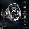 6+1BB 8.0:1 Ratio Digital Display Baitcasting Reel with Sun Power Charging System High Speed Fishing Reel with Line Counter
