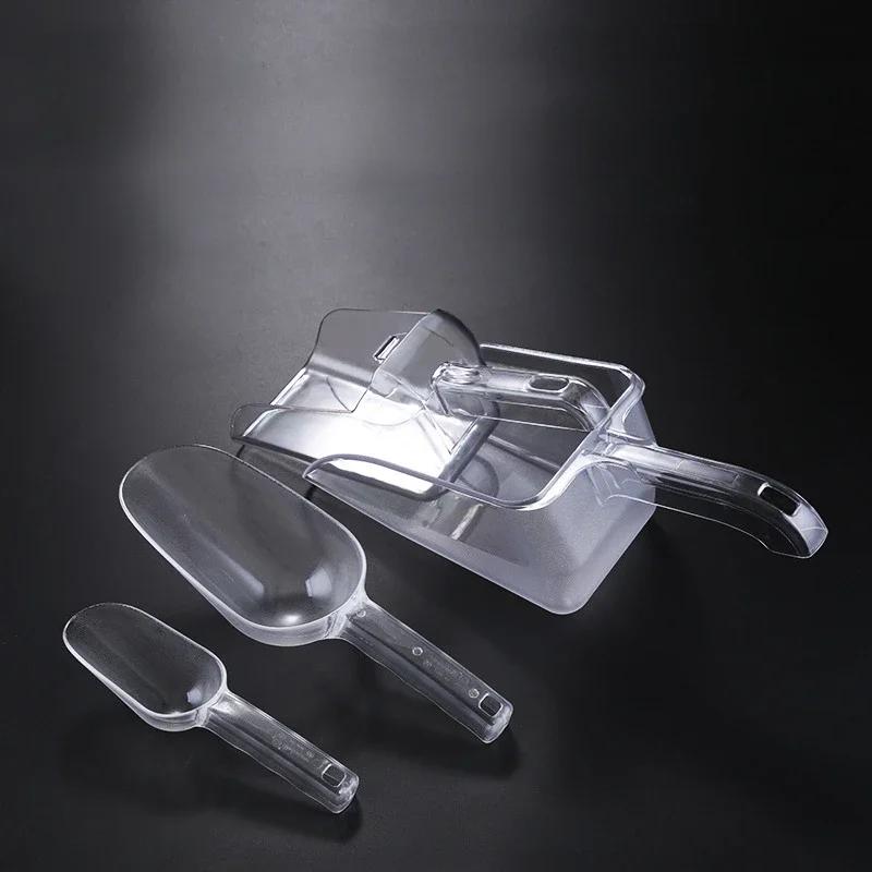 Ice Scoop Shovel Kitchen Scooper for Ice Maker Scoops for Bar Party Plastic Ice Scoop Transparent Kitchen Supplies