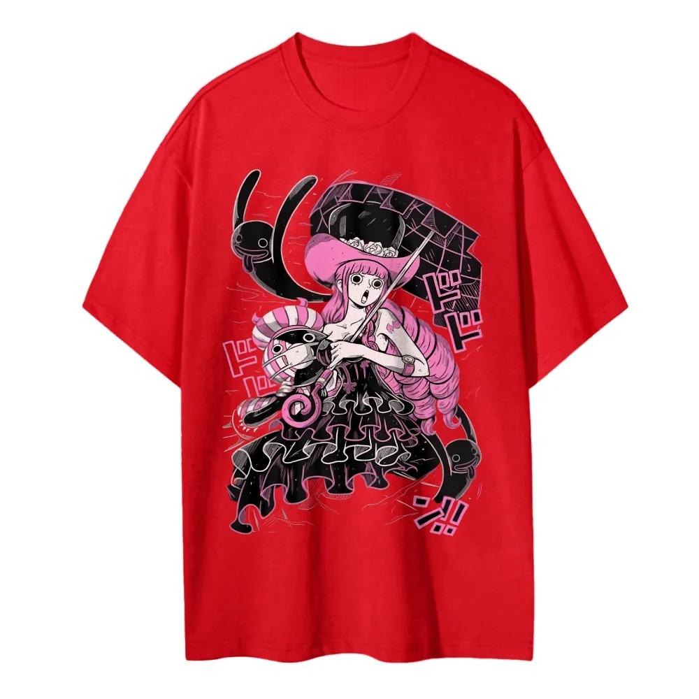 

One Piece Unisexs and Womens Tshirt Perona Japan Anime Retro Tee Summer and Spring New Boys Short Sleeves Parentchild Outfits 4XL