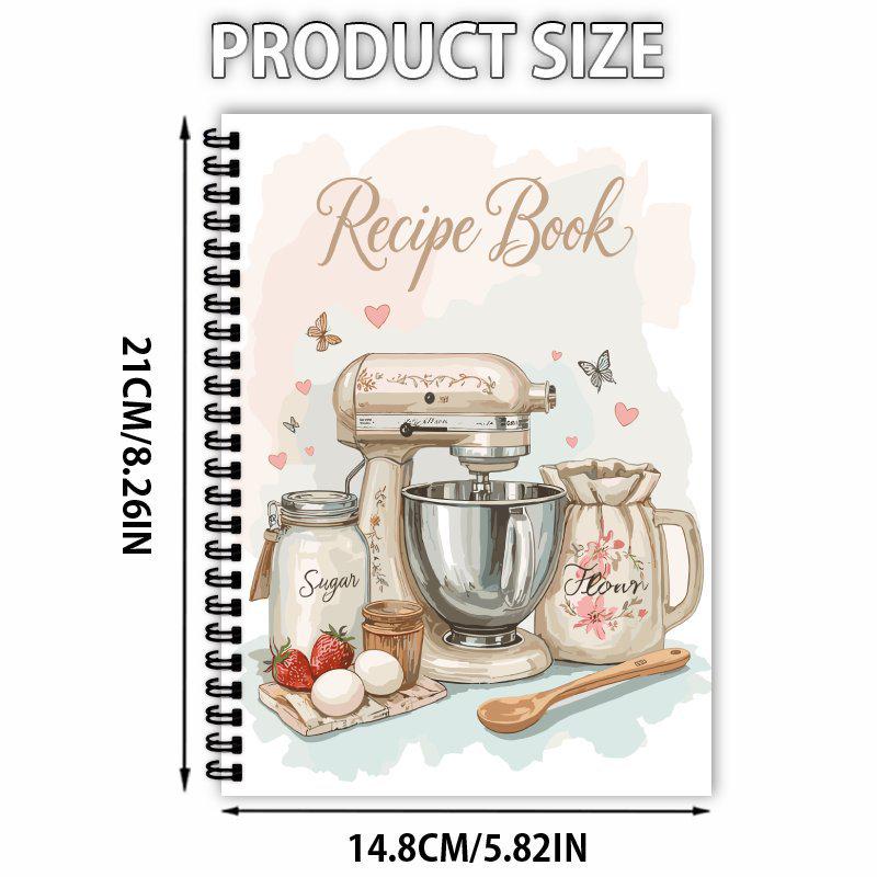A5 Spiral Personalized Recipe Notebook - Handmade Kitchen Diary