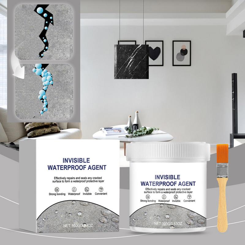 Invisible Paste Glue With Brush Leak-Proof Glue Sealant Strong Sealant Toilet Repair Tools Invisible Sealing Coating For Indoor