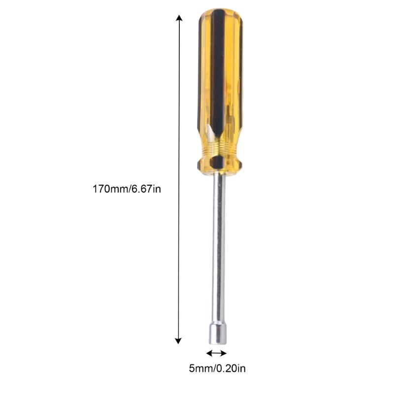 5-10mm Metal Socket Driver Wrenches Screwdriver Hex Key Socket Screwdriver Socket Screwdriver Hand Tool Socket Screwdriver