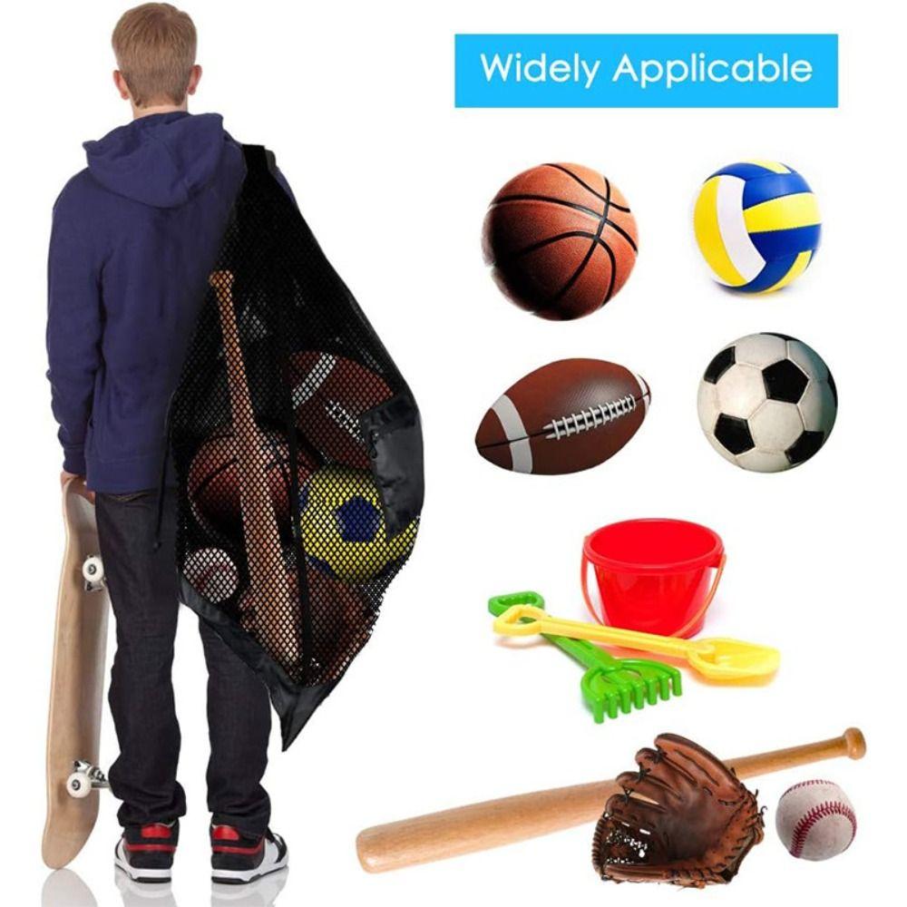Extra Large Sports Ball Bag Mesh Durable Drawstring Bags  Football