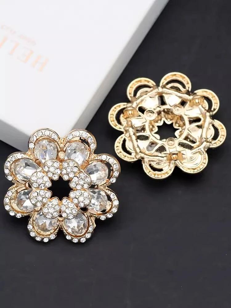 1pcs Metal Buttons For Women White Shirts Decorative Clothing Diy Crafts Supplies Garments Sewing Accessories