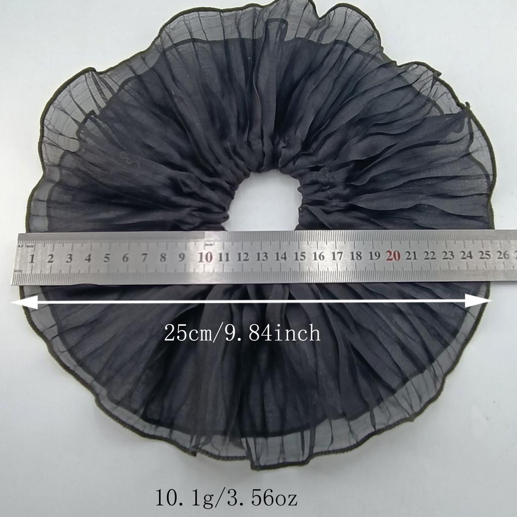 1/2Pcs New Retro Folded Chiffon Oversize Scrunchies Women Sweet Temperament Fashion Exaggerated Hair Band Hair Accessorie