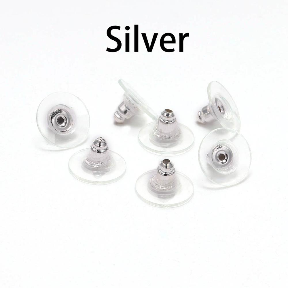 100-200pcs Rubber Earring Backs Stopper Earnuts Stud Earring Back Supplies For Jewelry DIY Jewelry Findings Making Accessories