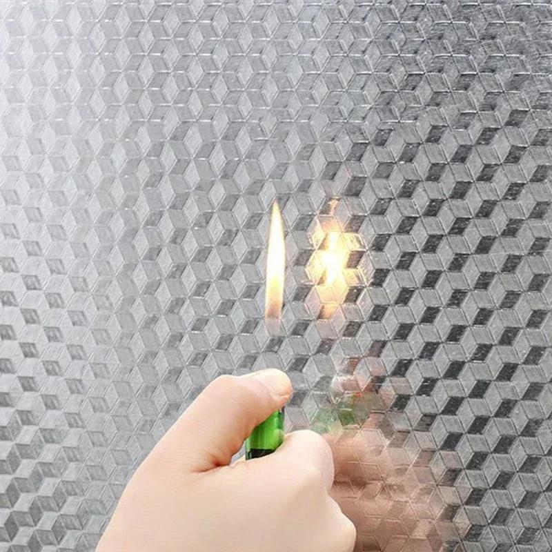 40X300cm Aluminum Foil Waterproof Self Adhesive Wallpaper DIY Kitchen Furniture Wall Stickers Art Home Room Bathroom Decor