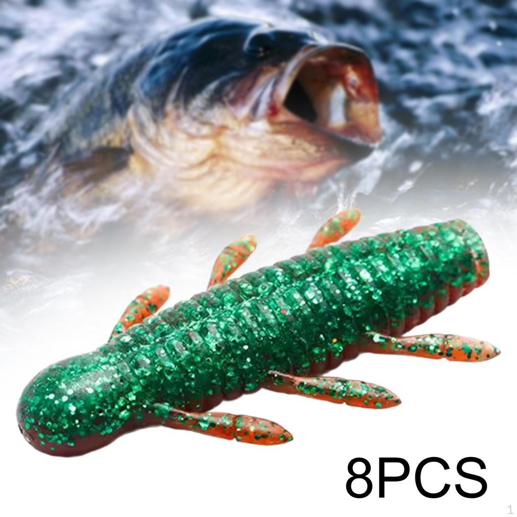 8Pcs Soft Fishing Lures Accessories Saltwater Lifelike Gear Vivid Simulation Artificial