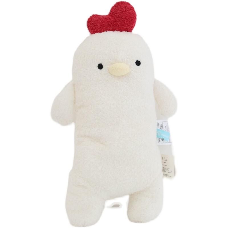 

42 см Подушка для цыпленка, плюшевые игрушки, забавная подушка для дивана в виде цыпленка, плюшевые игрушки для животных, кукла для умиротворения, подарки на день рождения для детей, девочек, белый цвет 42x28cm