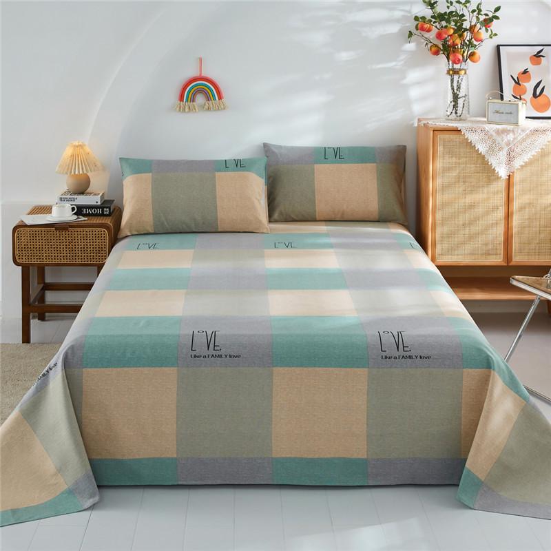 

Комплект товстих простирадл з чистої бавовни, 3 предмети, комплект простирадл повного та полуторного розміру, постільна білизна для гуртожитку з наволочками, м яка, зручна, міцна 2.4m