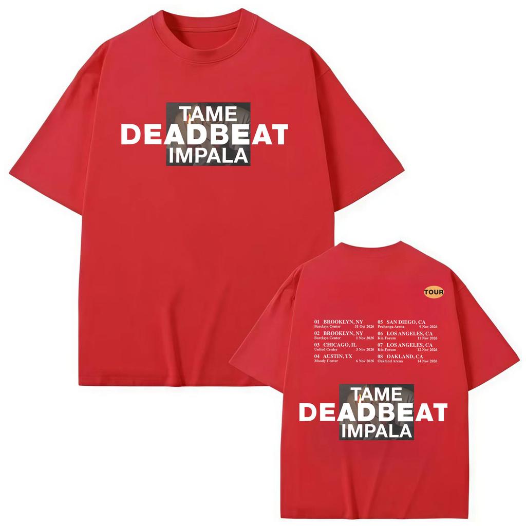 Tame Impala Rock Band Tour T-shirts High Quality Fashion Short Sleeve T Shirts Men Women Clothing Oversized T-shirt