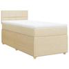 VidaXL Slat Bed Base with Mattress Cream 90x200 Cm Fabric 3287344