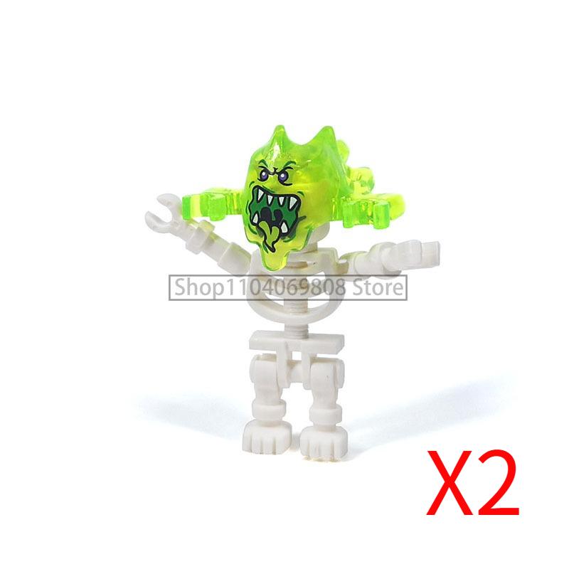 MOC Halloween Building Blocks Skeleton Army Knight Figures Flame Horse Medieval Vampire Furniture Assembly DIY Bricks Toys Gifts