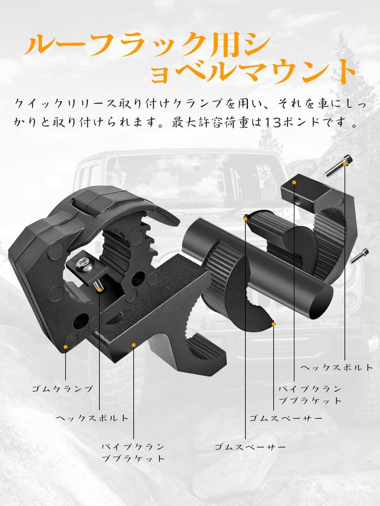 Northyun Roll Cage Quick Release Rubber Clamp Compatible with to Roll Includes Tools and Horizontal Bar Mounting Kit for ATVs and UTVs Clamps Set of