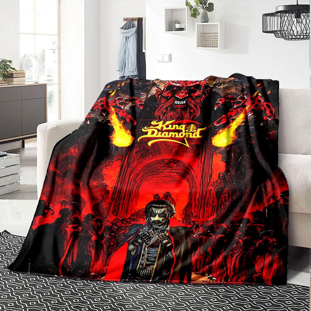 1pc King Diamond Themed Printed Soft and Comfortable Home Blanket, Small Throw Blanket, Nap Blanket, Suitable as a Gift l037