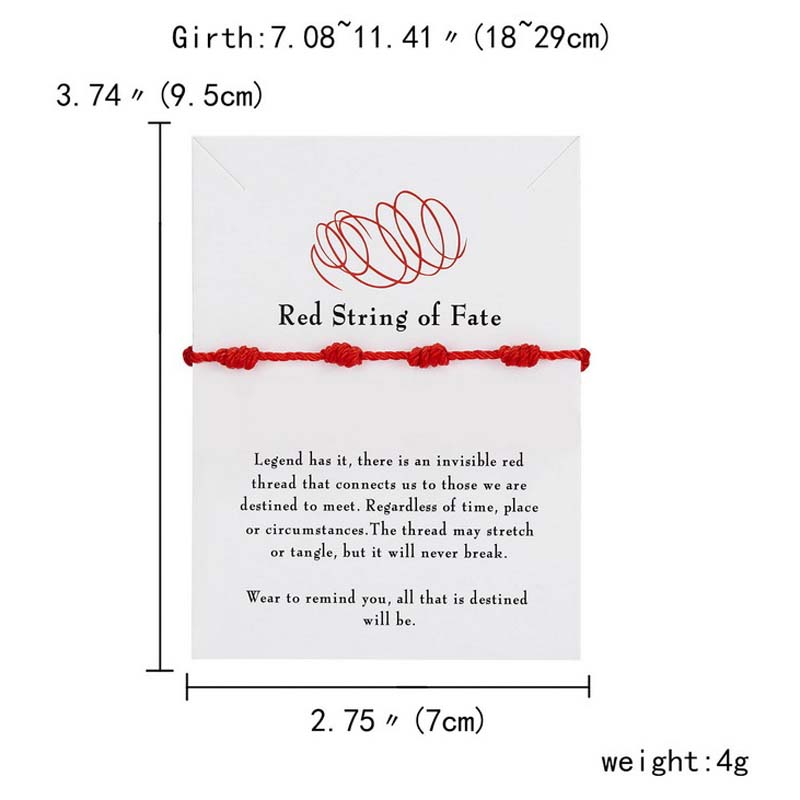 Couple Bracelets for Boyfriend Girlfriend Gifts Long Distance Relationships Matching Bracelet for Him Her 7 Red String of Fate