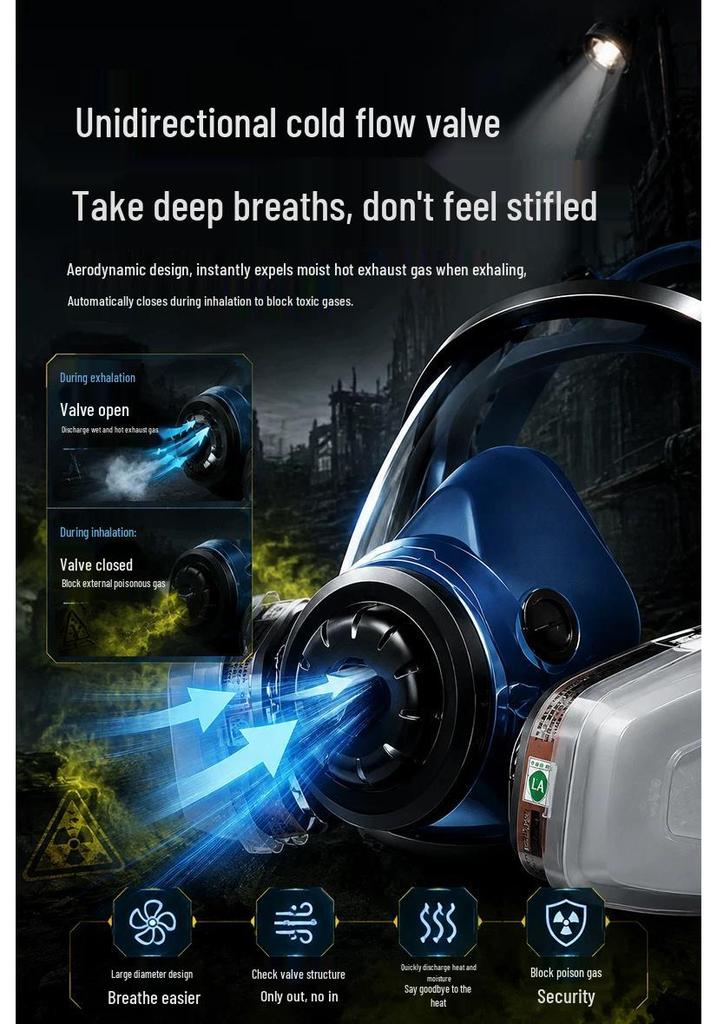 Advanced Full-Face Gas Mask for Spray Painting & Chemical Protection