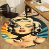 Marilyn Monroe Mønster Rundt Tæppe, Indendørs/Udendørs Måtte, til Picnic, Spillerum, Soveværelse, Kontor, Stue, Hjemmeindretning Tæppe, Fødselsdagsgave