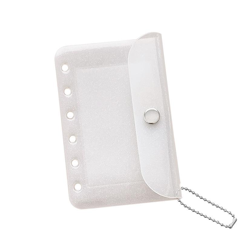 A7 Loose Leaf Card Holder Case PVC Transparent Glitter Storage Bag Note Book Inner Bag Card Cover Sleece INS Original