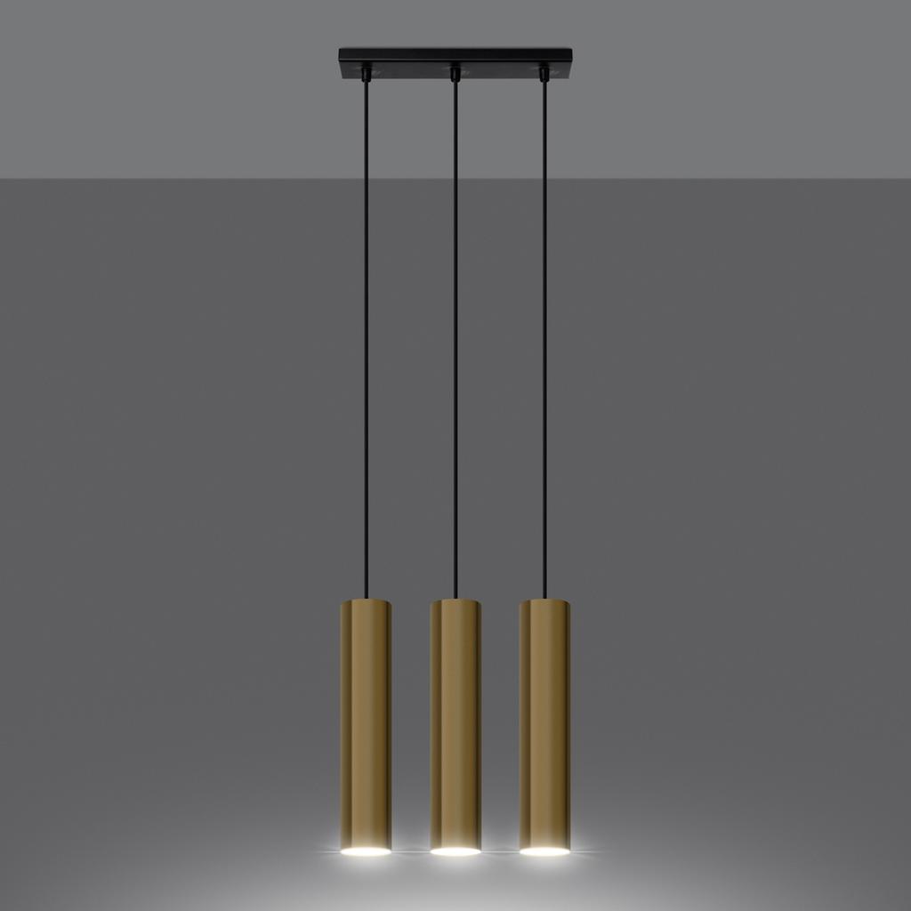 Lagos 3 Gold Gloss Hanging Lamp