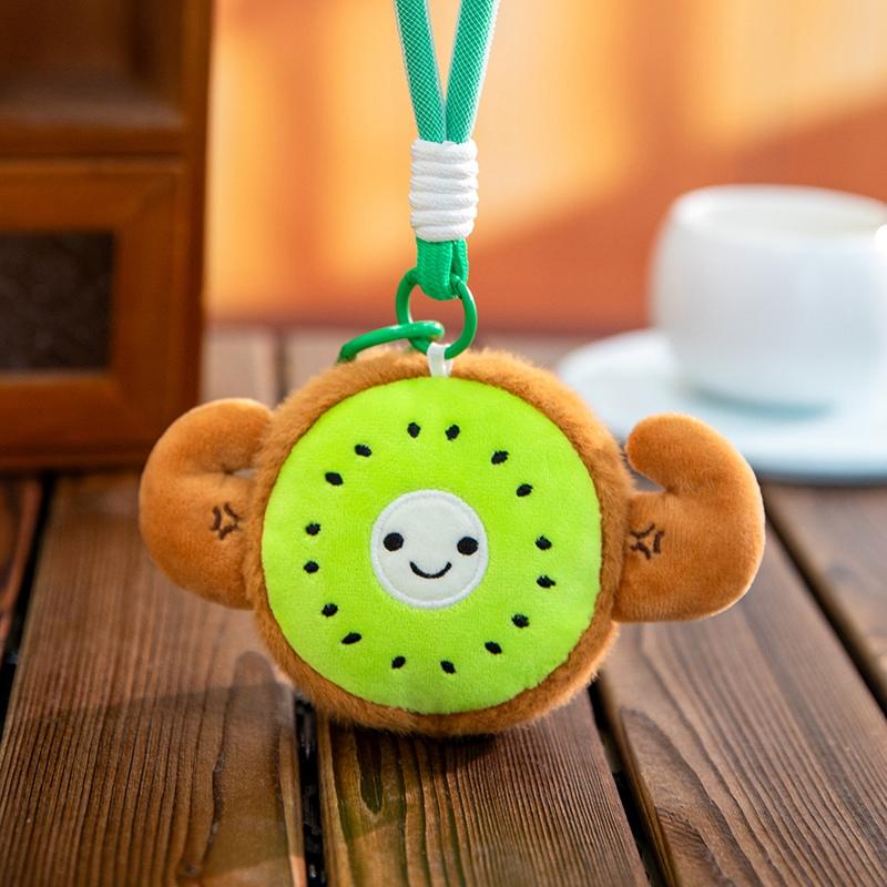 12cm Schattige Fruit Kleine Hanger Gevuld Citroen Banaan Peer Avocado Pluche Speelgoed Auto Sleutelhanger Rugzak Bedeltje 12cm