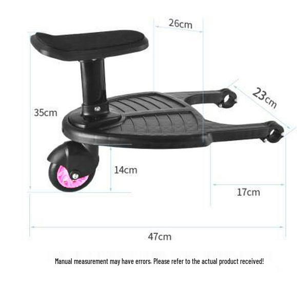 Second Child Stroller Auxiliary Pedal with Seat