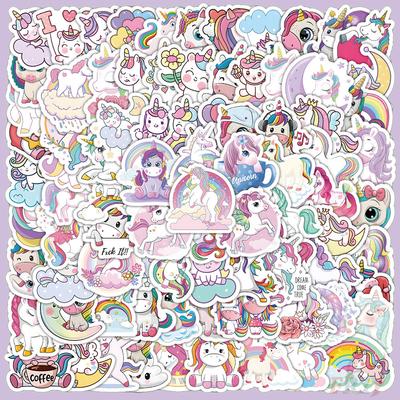 100Pcs/Set Unicorn Stickers DIY Fashion Decals Stickers