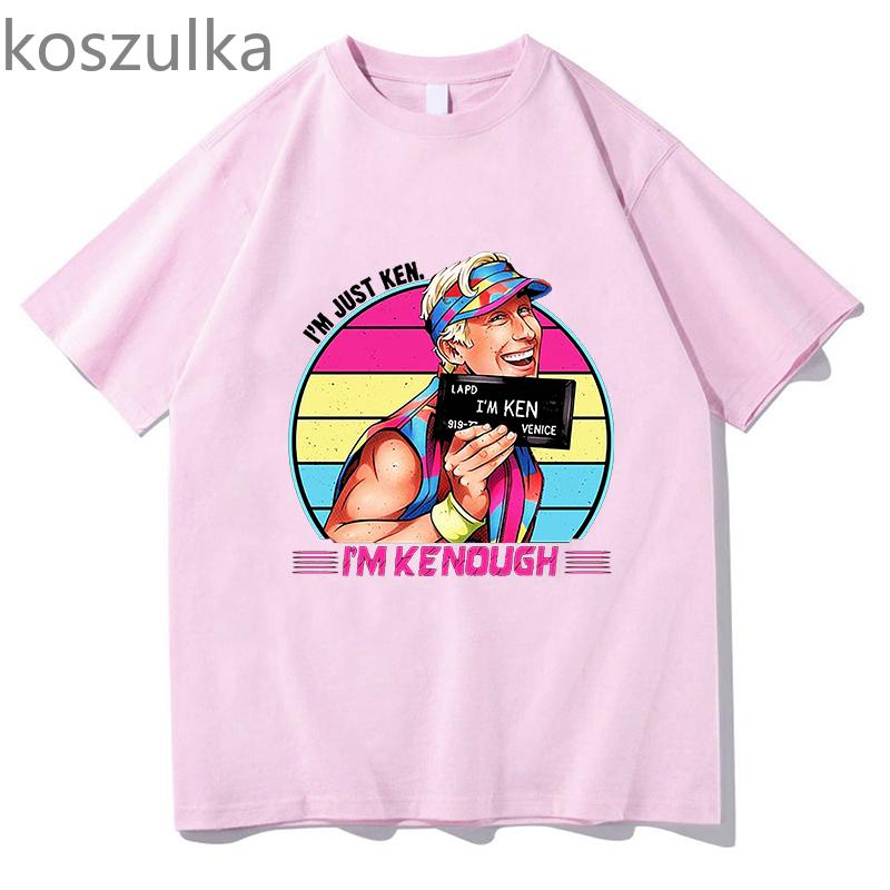 

Ярко-розовая толстовка I Am Kenough, уличная модная одежда, осенний флисовый свитер, свободная повседневная мужская толстовка с капюшоном Y2k, одежда с короткими рукавами XXXL