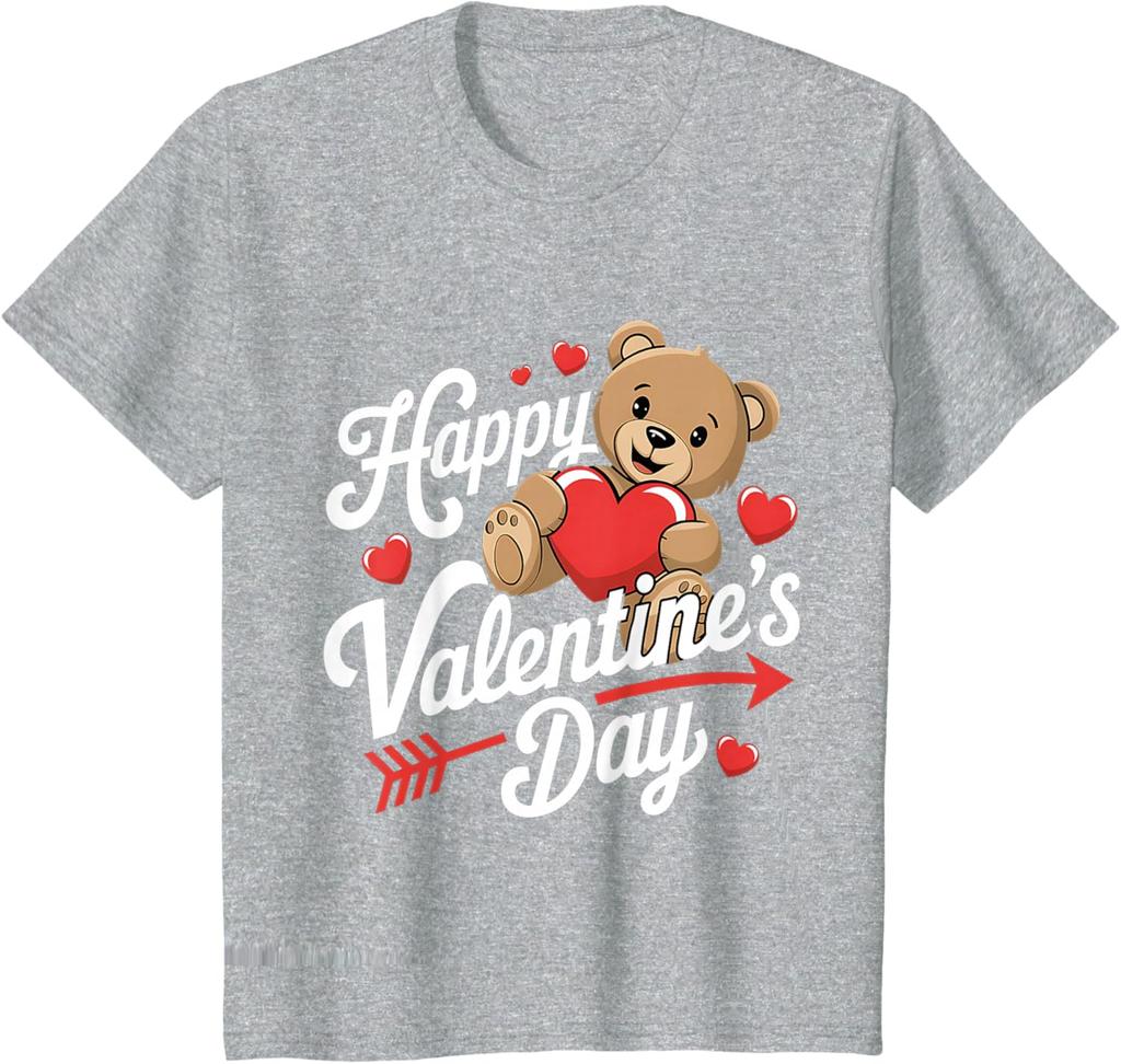 2026 New Happy Valentines Day Shirts Valentine TShirt Mens and Womens Pure Cotton TShirt Fashion Casual Couples Clothing
